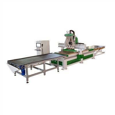 Auto Loading And Unloading Four Process CNC Router For Furniture Making