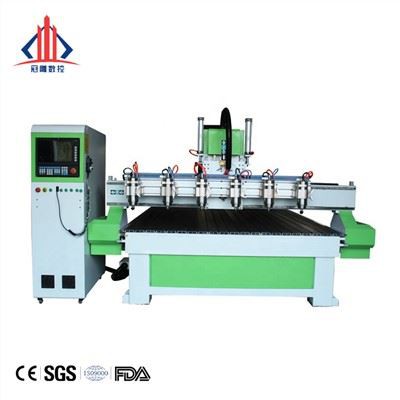 One Z Axis With 6 Heads Wood Cnc Router