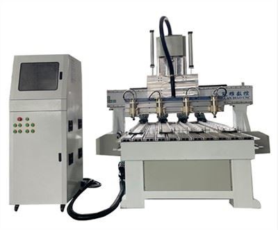4 Axis 3D CNC Router With 4 Heads And 4 Rotary