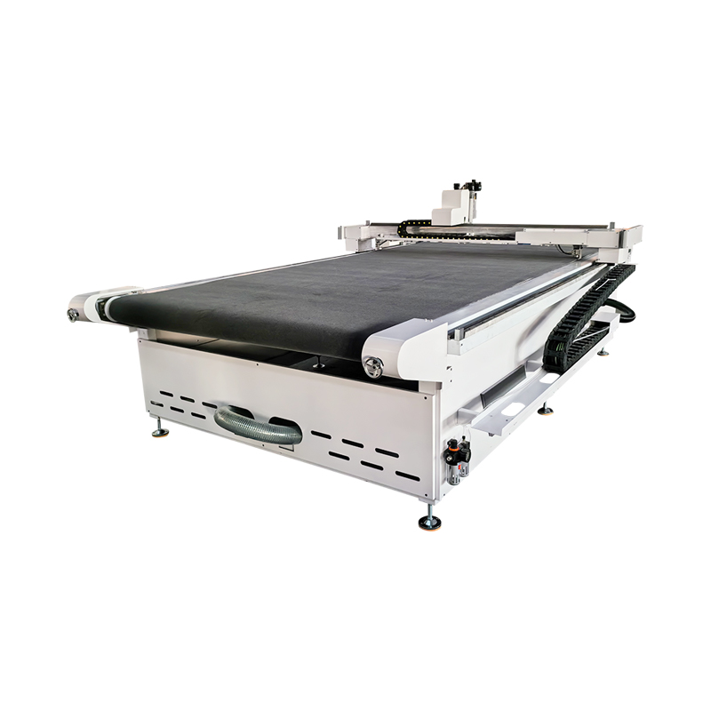 What are the main components of a vibrating knife cutting machine?